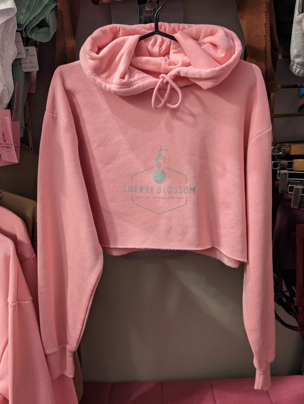 Pink cropped hoodie